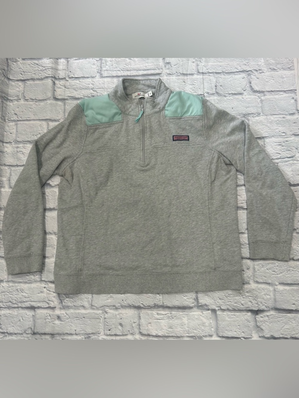 Women’s Grey Vineyard Vines Quarter Zip Pullover